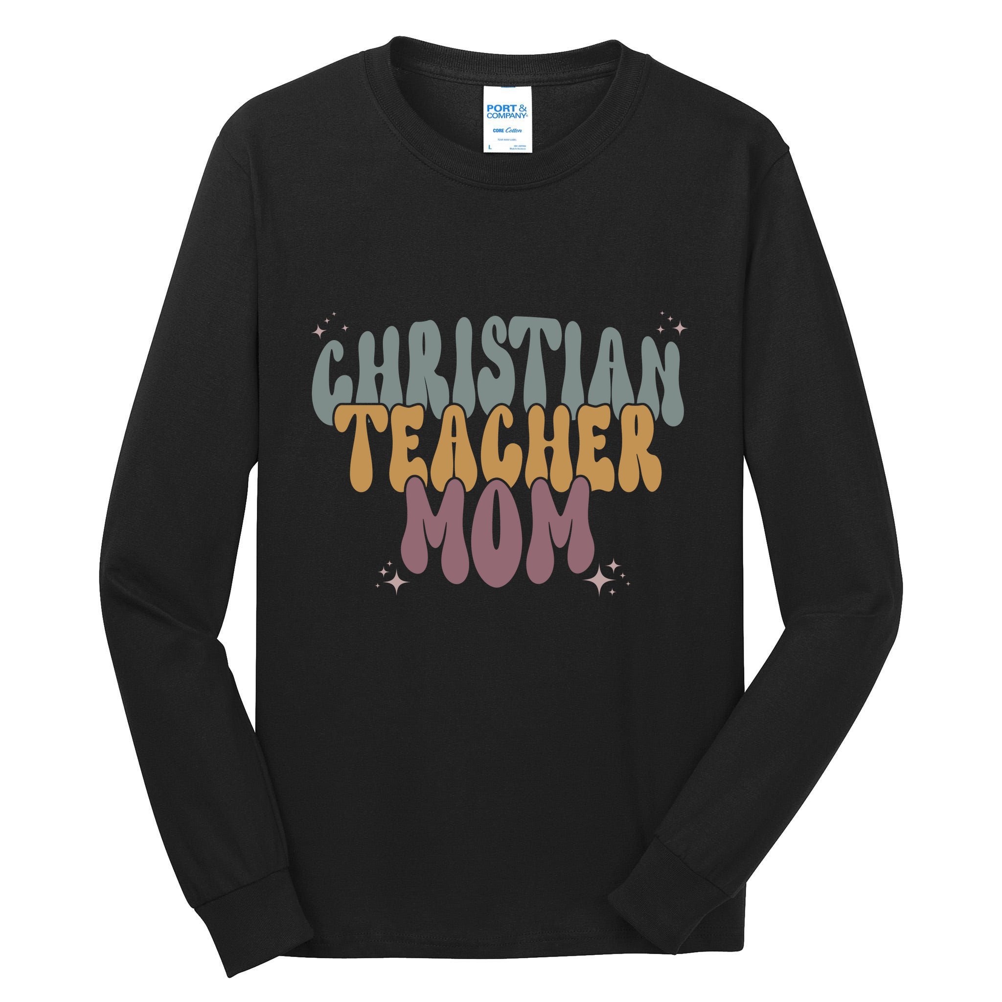 Christian Teacher Mom Retro Tall Long Sleeve T-Shirt