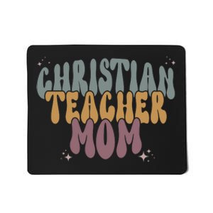 Christian Teacher Mom Retro Mousepad