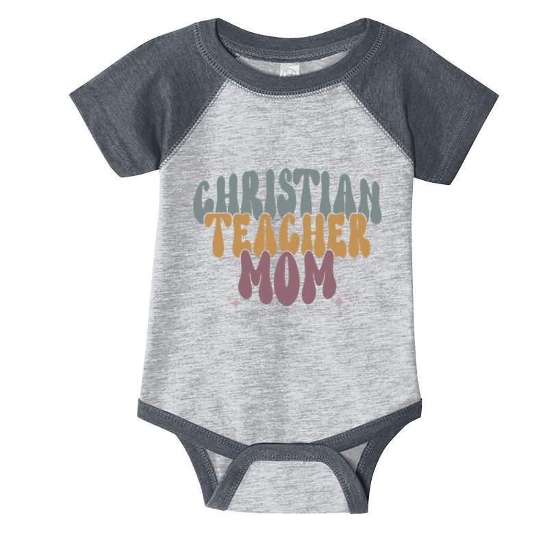 Christian Teacher Mom Retro Infant Baby Jersey Bodysuit