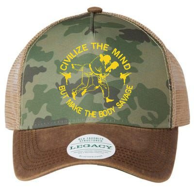 Civilize The Mind But Make The Body Savage MMA BJJ Jiu Jitsu Legacy Tie Dye Trucker Hat