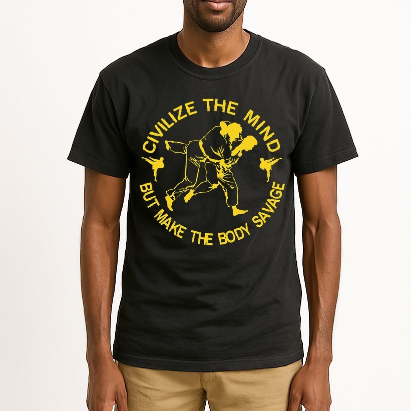 Civilize The Mind But Make The Body Savage MMA BJJ Jiu Jitsu Tall T-Shirt