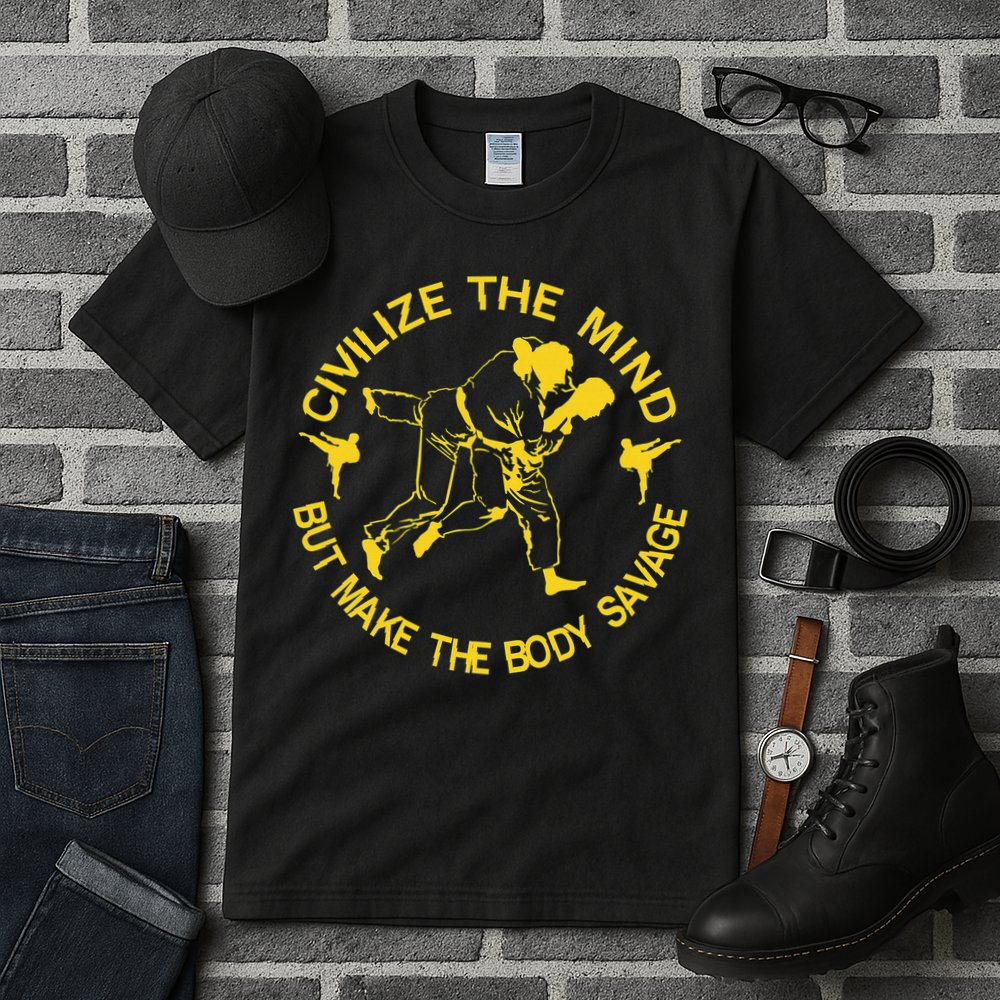 Civilize The Mind But Make The Body Savage MMA BJJ Jiu Jitsu Tall T-Shirt