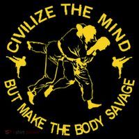 Civilize The Mind But Make The Body Savage MMA BJJ Jiu Jitsu Drawstring Bag