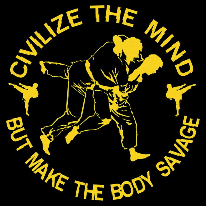 Civilize The Mind But Make The Body Savage MMA BJJ Jiu Jitsu Flat Bill Trucker Hat