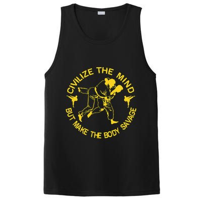 Civilize The Mind But Make The Body Savage MMA BJJ Jiu Jitsu PosiCharge Competitor Tank