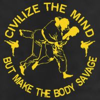 Civilize The Mind But Make The Body Savage MMA BJJ Jiu Jitsu Golf Towel
