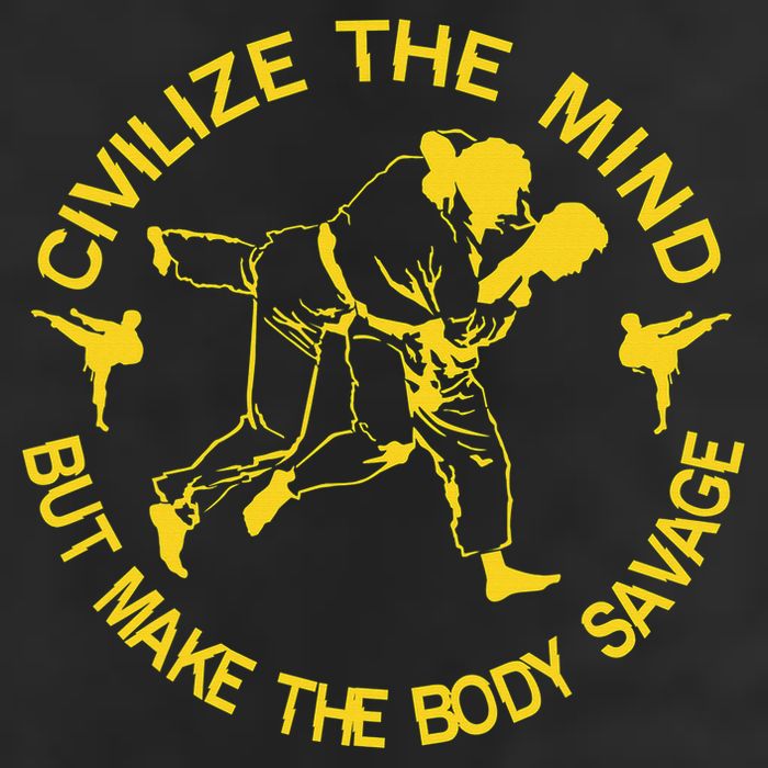 Civilize The Mind But Make The Body Savage MMA BJJ Jiu Jitsu Golf Towel