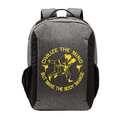 Civilize The Mind But Make The Body Savage MMA BJJ Jiu Jitsu Vector Backpack