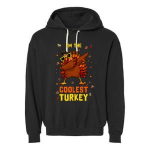 Coolest Turkey Matching Family Group Thanksgiving Party PJ Garment-Dyed Fleece Hoodie