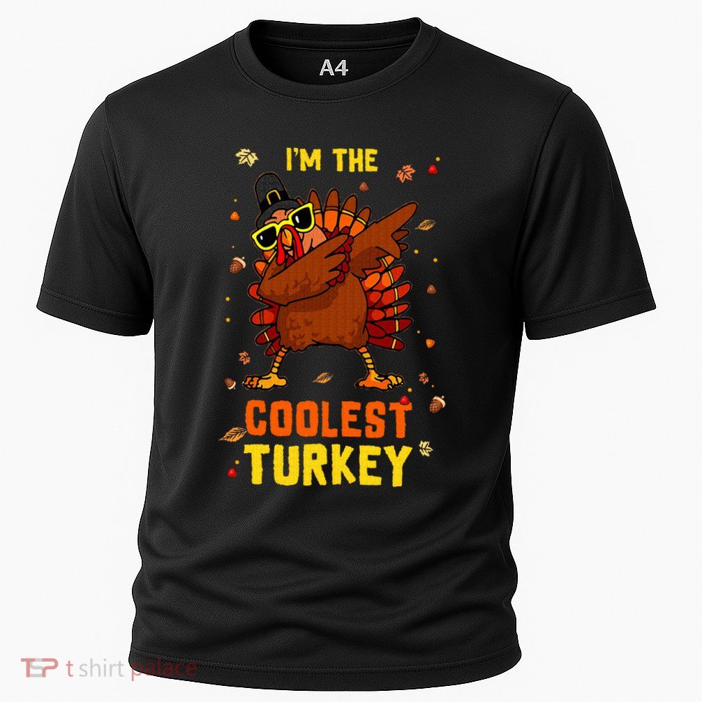 Coolest Turkey Matching Family Group Thanksgiving Party PJ Performance Shirt