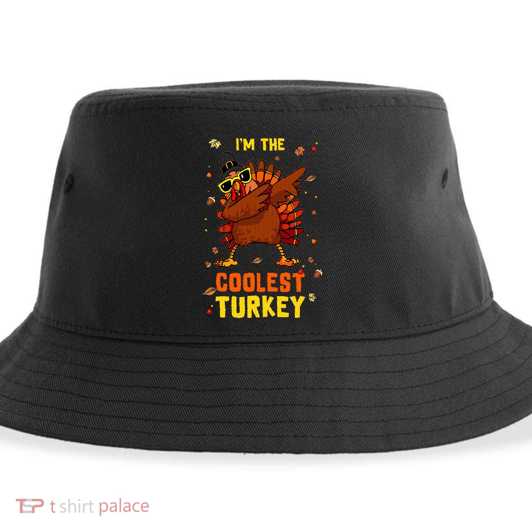 Coolest Turkey Matching Family Group Thanksgiving Party PJ Sustainable Bucket Hat