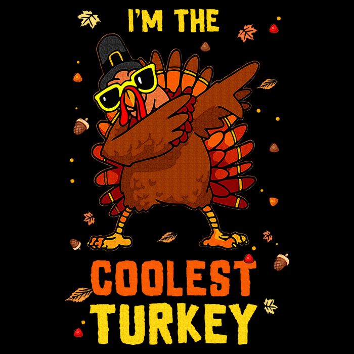 Coolest Turkey Matching Family Group Thanksgiving Party PJ 7-Panel Snapback Hat