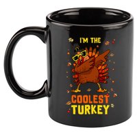 Coolest Turkey Matching Family Group Thanksgiving Party PJ 11oz C Handle Ceramic Mug