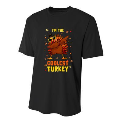 Coolest Turkey Matching Family Group Thanksgiving Party PJ Youth Performance Sprint T-Shirt