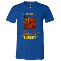 Coolest Turkey Matching Family Group Thanksgiving Party PJ V-Neck T-Shirt