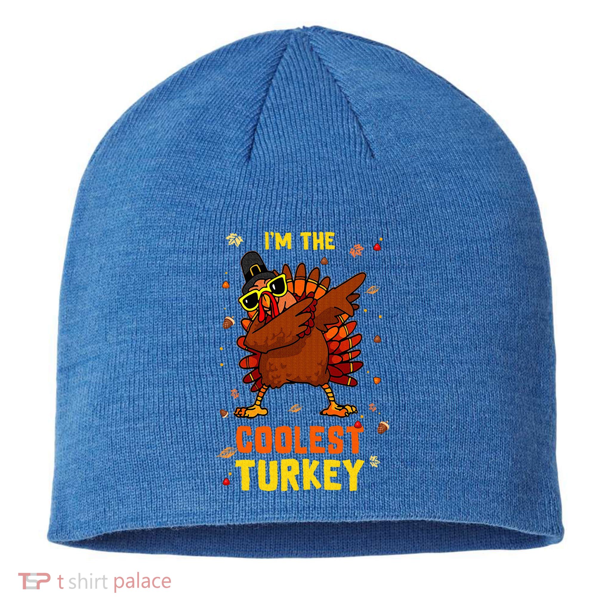 Coolest Turkey Matching Family Group Thanksgiving Party PJ Sustainable Beanie