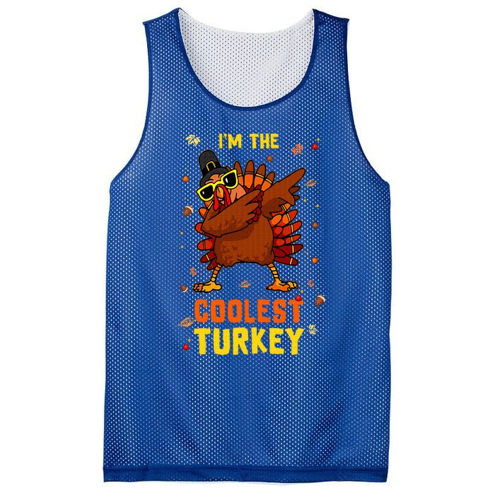 Coolest Turkey Matching Family Group Thanksgiving Party PJ Mesh Reversible Basketball Jersey Tank