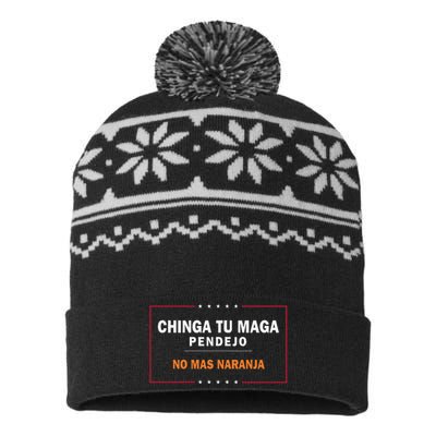 Chinga Tu Maga Pendejo No Mas Naranja Gift USA-Made Snowflake Beanie