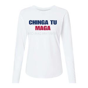 Chinga Tu Maga No Mas Naranja Funny Apparel Womens Cotton Relaxed Long Sleeve T-Shirt