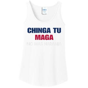 Chinga Tu Maga No Mas Naranja Funny Apparel Ladies Essential Tank