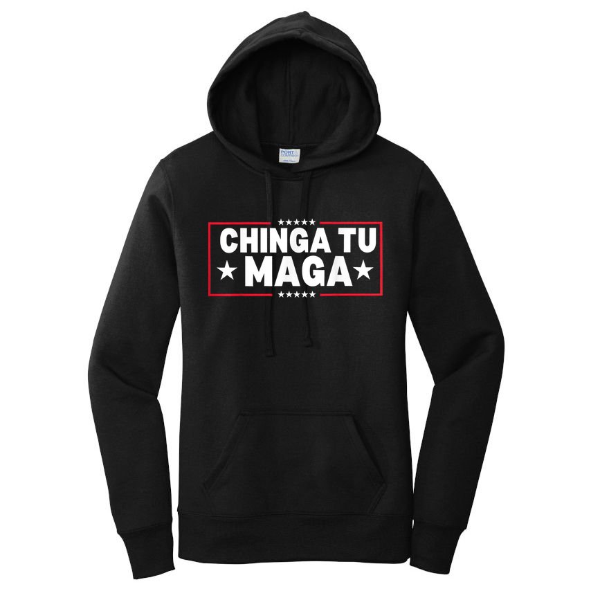 Chinga Tu Maga Election Antitrump Latino Democrat Kamala Women's Pullover Hoodie