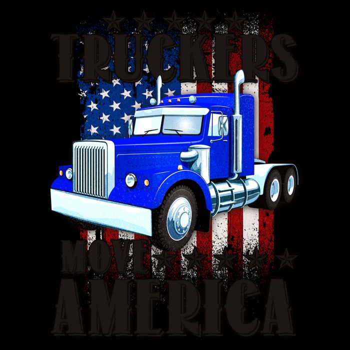 Cool Truckers Move America Semi Truck Distressed Flag Mug