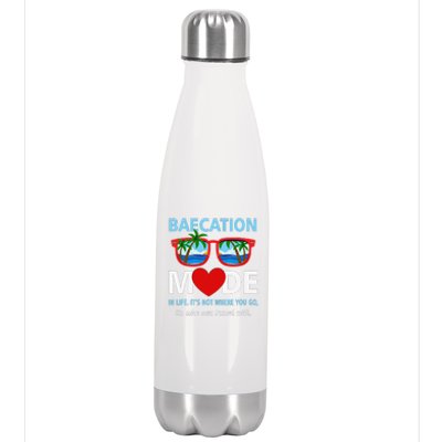 Couples Trip Matching Summer Vacation Baecation Modevibes Stainless Steel Insulated Water Bottle