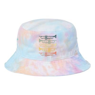 Cool Trumpet Marching Band Musician Jazz Music Tie Dye Newport Bucket Hat