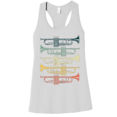 Cool Trumpet Marching Band Musician Jazz Music Women's Racerback Tank