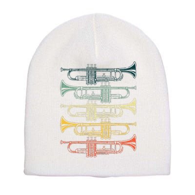 Cool Trumpet Marching Band Musician Jazz Music Short Acrylic Beanie