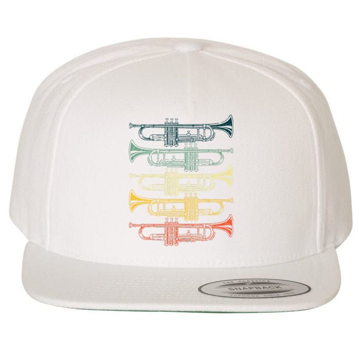 Cool Trumpet Marching Band Musician Jazz Music Wool Snapback Cap