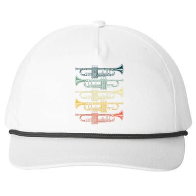 Cool Trumpet Marching Band Musician Jazz Music Snapback Five-Panel Rope Hat