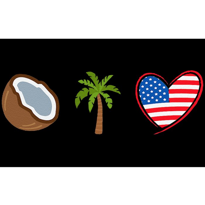 Coconut Tree Meme Patriotic Kamala Statement Usa Democrat Bumper Sticker