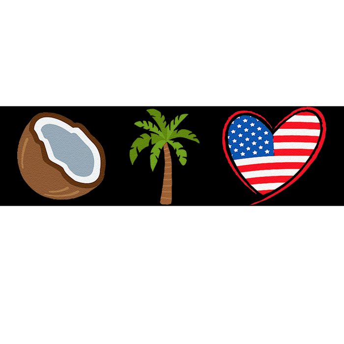 Coconut Tree Meme Patriotic Kamala Statement Usa Democrat Bumper Sticker