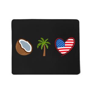 Coconut Tree Meme Patriotic Kamala Statement Usa Democrat Mousepad