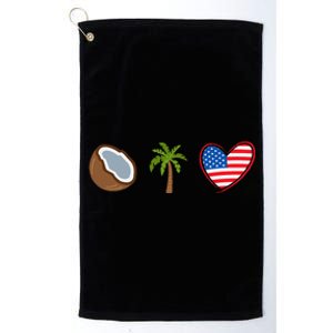 Coconut Tree Meme Patriotic Kamala Statement Usa Democrat Platinum Collection Golf Towel