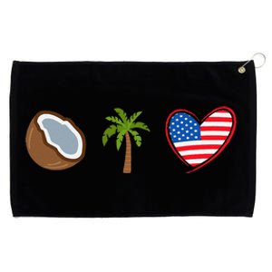 Coconut Tree Meme Patriotic Kamala Statement Usa Democrat Grommeted Golf Towel