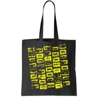 Cassette Tapes Mixtapes 1980s 1990s Music Yellow Tote Bag