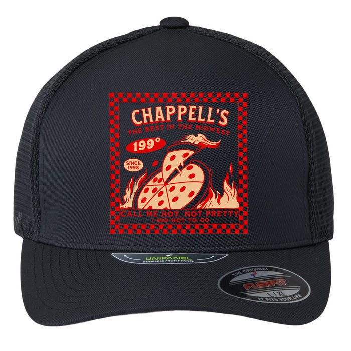 Chappell The Midwest Call Me Hot Retro Pizza Hot To Go Flexfit Unipanel Trucker Cap