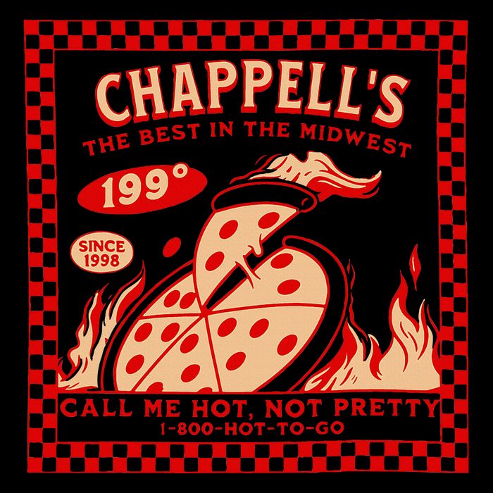Chappell The Midwest Call Me Hot Retro Pizza Hot To Go Button
