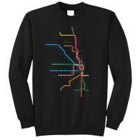 Chicago Trains Map Sweatshirt