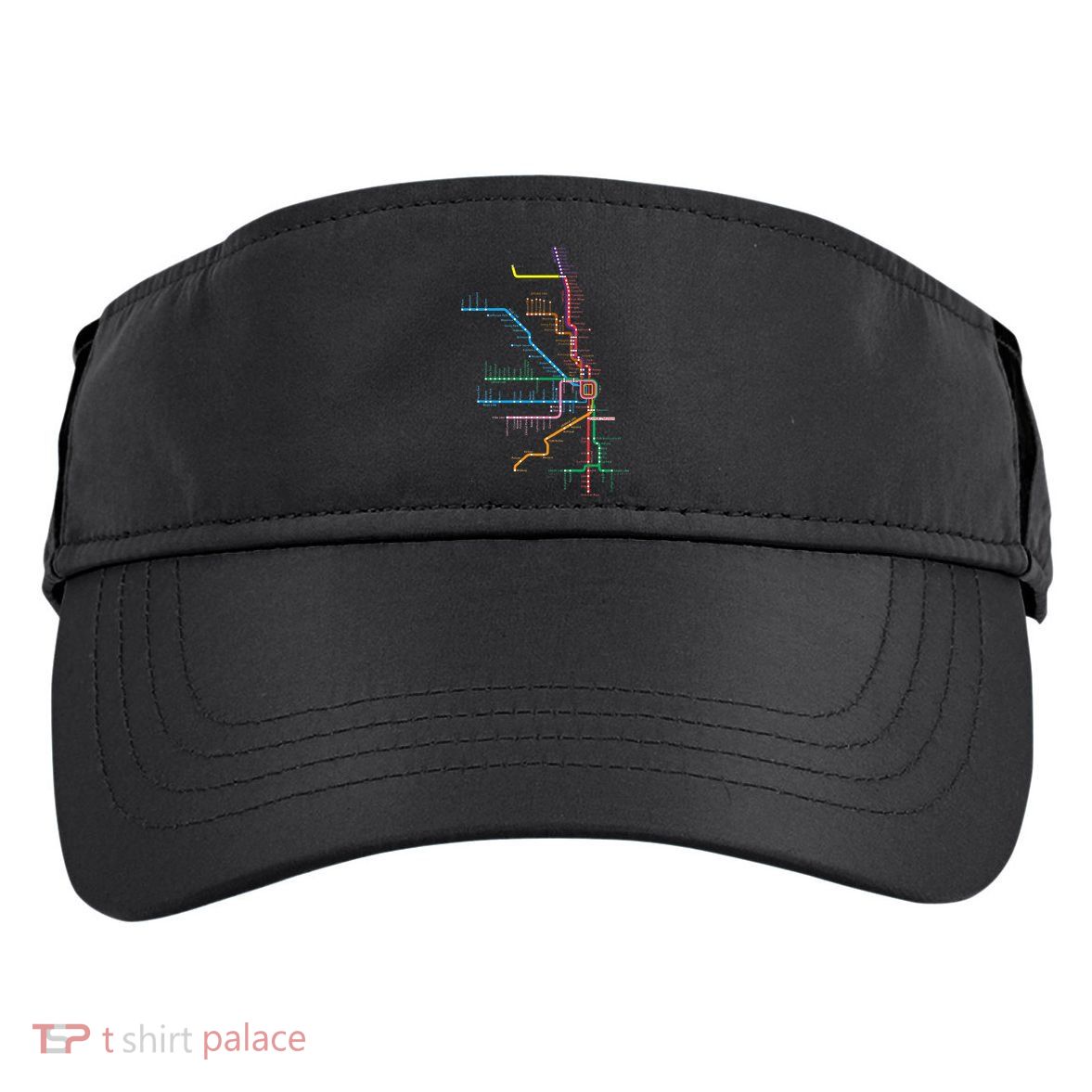 Chicago Trains Map Adult Drive Performance Visor