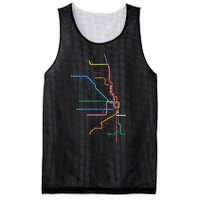 Chicago Trains Map Mesh Reversible Basketball Jersey Tank