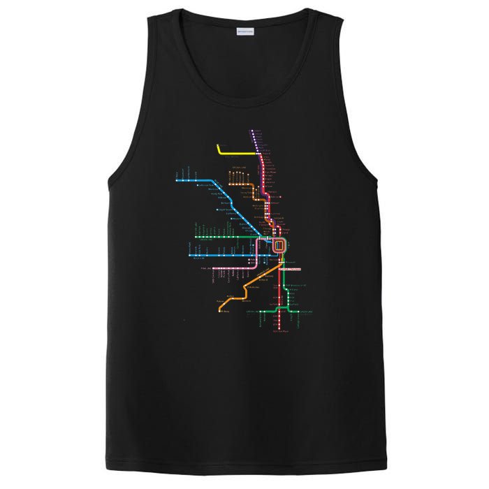 Chicago Trains Map PosiCharge Competitor Tank