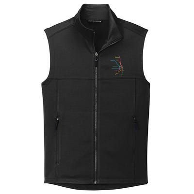 Chicago Trains Map Collective Smooth Fleece Vest