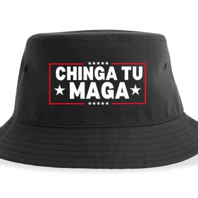 Chinga Tu Maga Election Anti Trump Latino Democrat Kamala Sustainable Bucket Hat