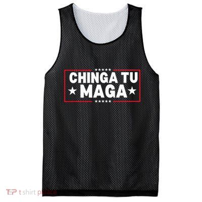 Chinga Tu Maga Election Anti Trump Latino Democrat Kamala Mesh Reversible Basketball Jersey Tank