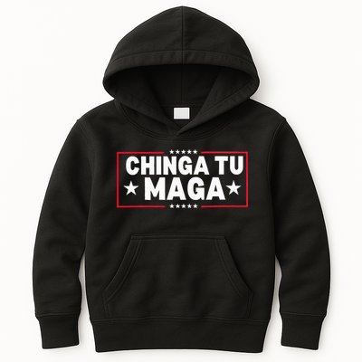 Chinga Tu Maga Election Anti Trump Latino Democrat Kamala Kids Hoodie