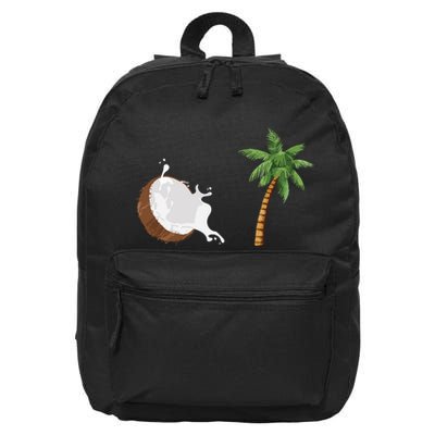 Coconut Tree Meme Patriotic Kamala Statement Usa Democrat 16 in Basic Backpack