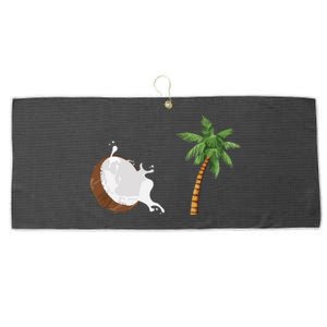 Coconut Tree Meme Patriotic Kamala Statement Usa Democrat Large Microfiber Waffle Golf Towel